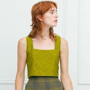 Rujuta Sheth Basic Top | Flaxen (Size: L)